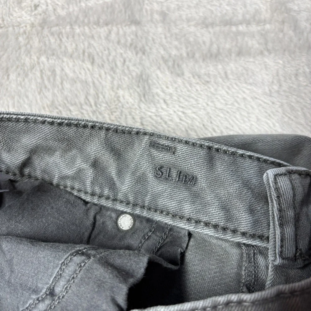 American Eagle‎ Slim Straight Jeans Men's 33x33 Medium Gray Denim Stretch
